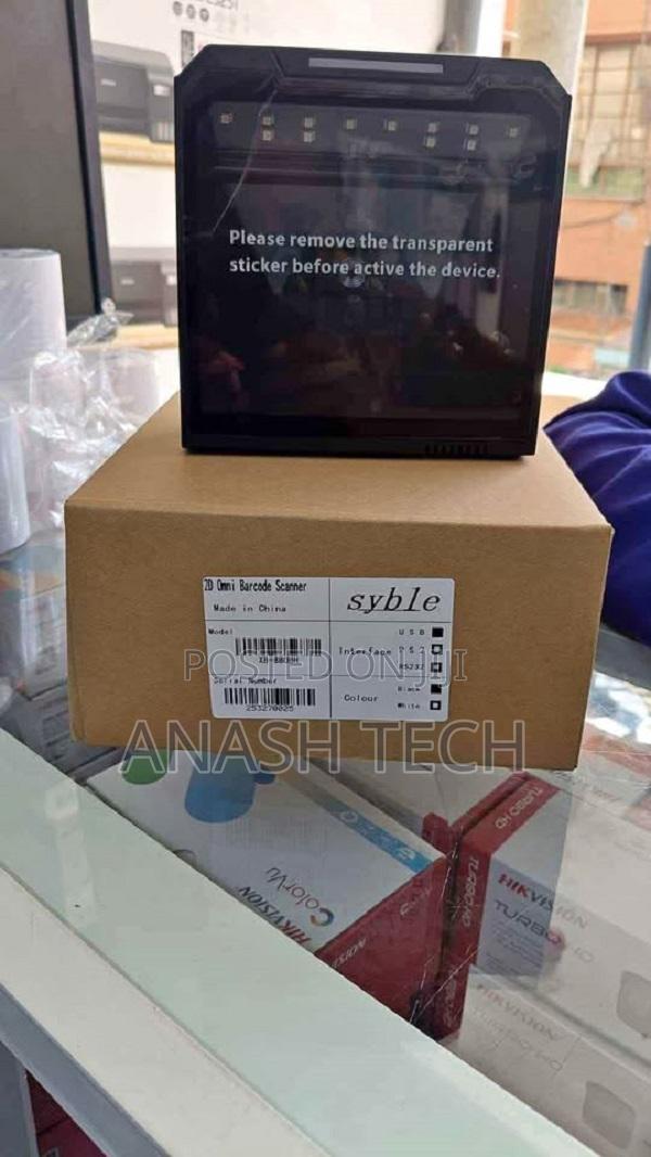 Table Mount Scanner Square Barcode Xb8808 Scanner Brown Box - main view