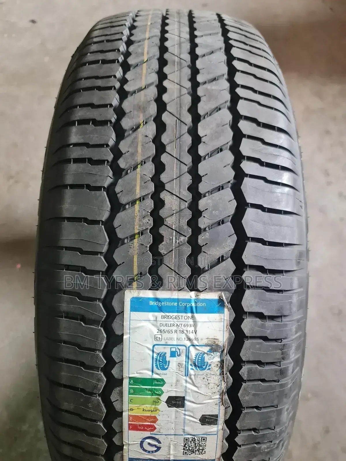 265 /65 R18 Bridgestone Tyres (All Terrrain)