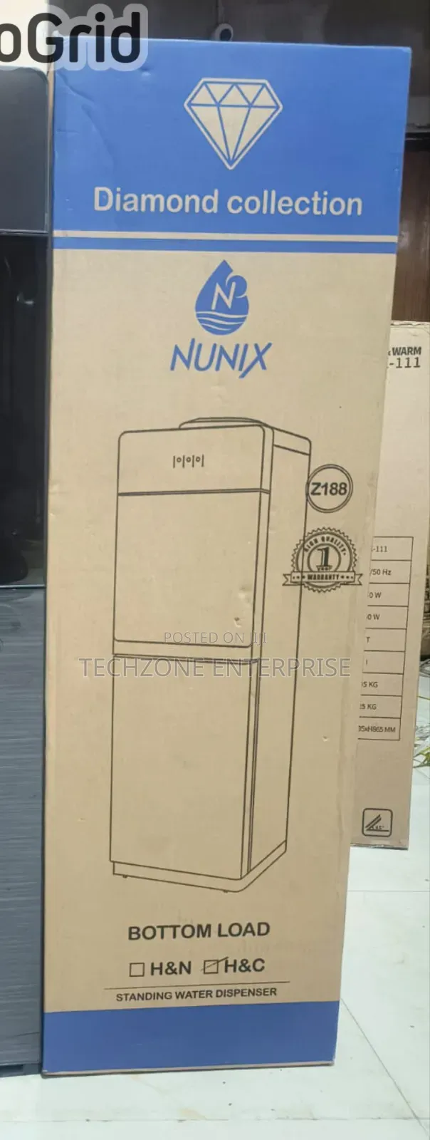 Nunix Z188c Silver Black Hot Cold Water Dispensers - Champagne 