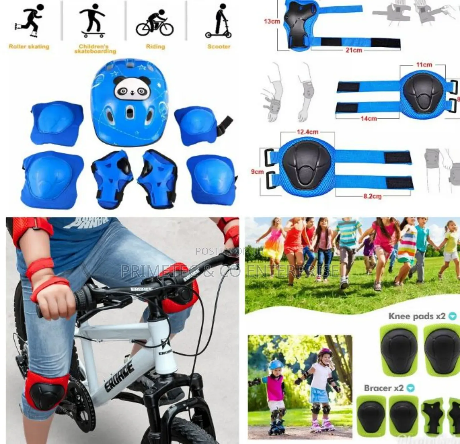 Kids Helmet /Guards Set Includes One Helmet 6pack Guard