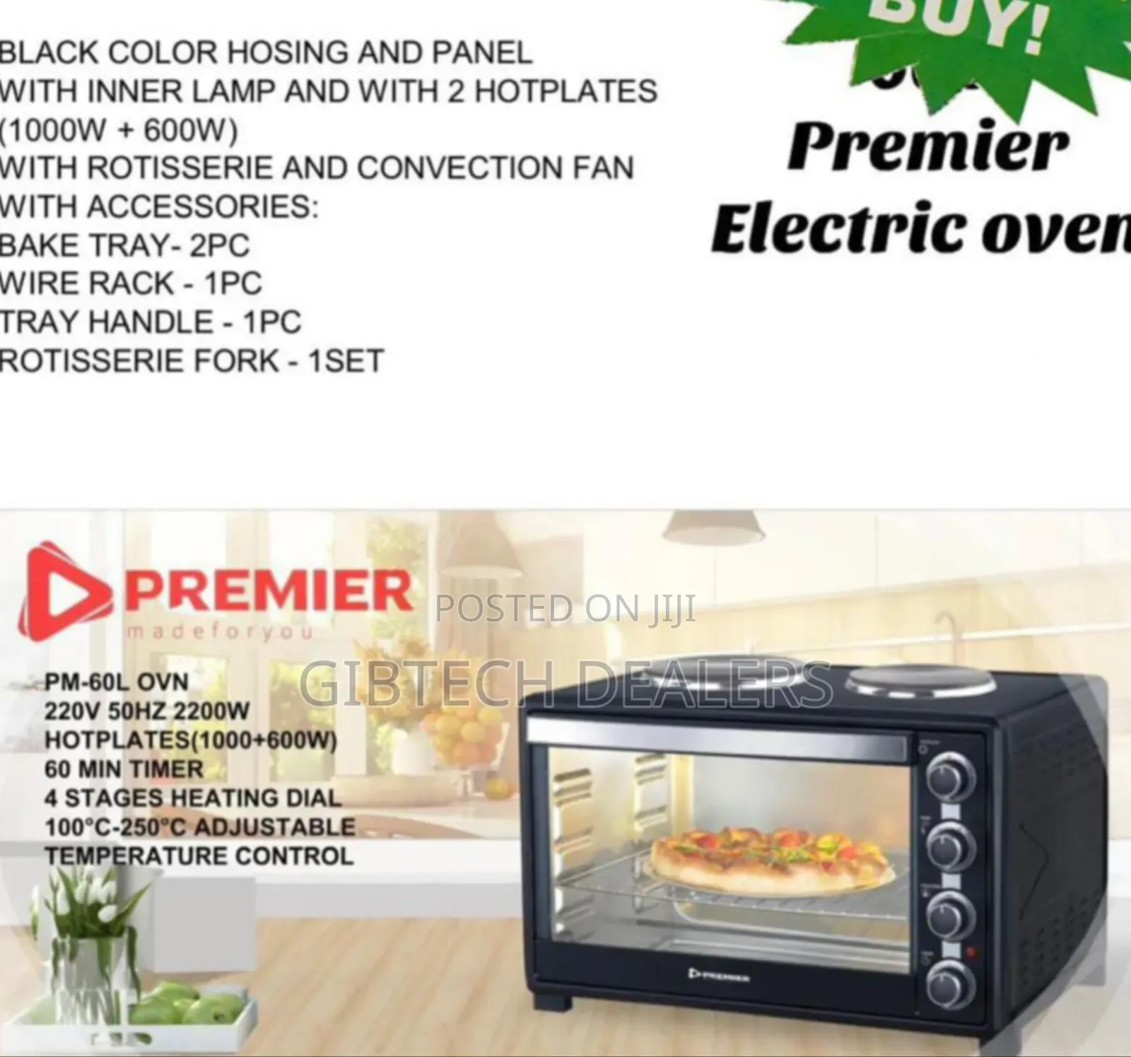 Premier Electric Oven 30ltrs