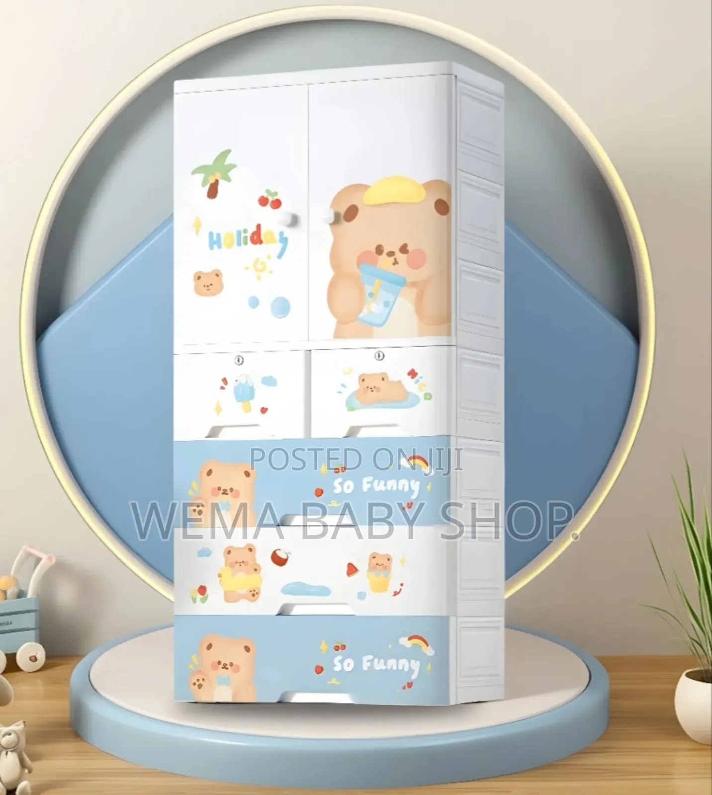 Kids Collapsible Plastic Chest of Drawer/Storage Cabinet
