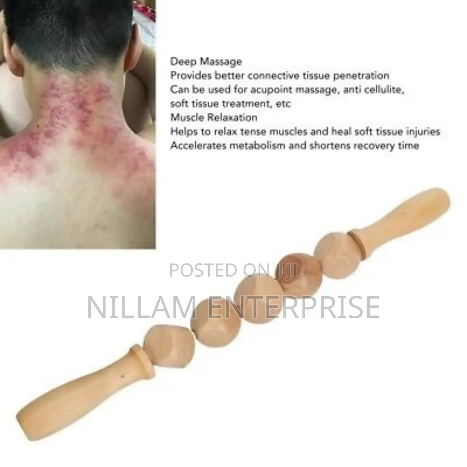 Wooden Massage Roller 6 Cube Design Body Roller Massager