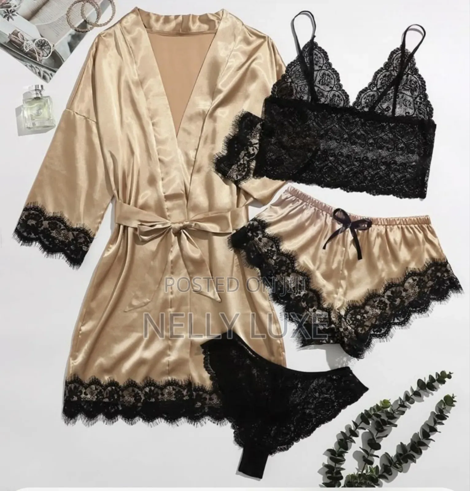 Night Dress 4 in 1 in Silk