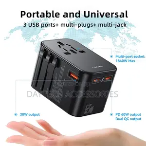 Usams T62 65w Dual Type-C+Usb Universal Travel Charger (Us-Cc199).