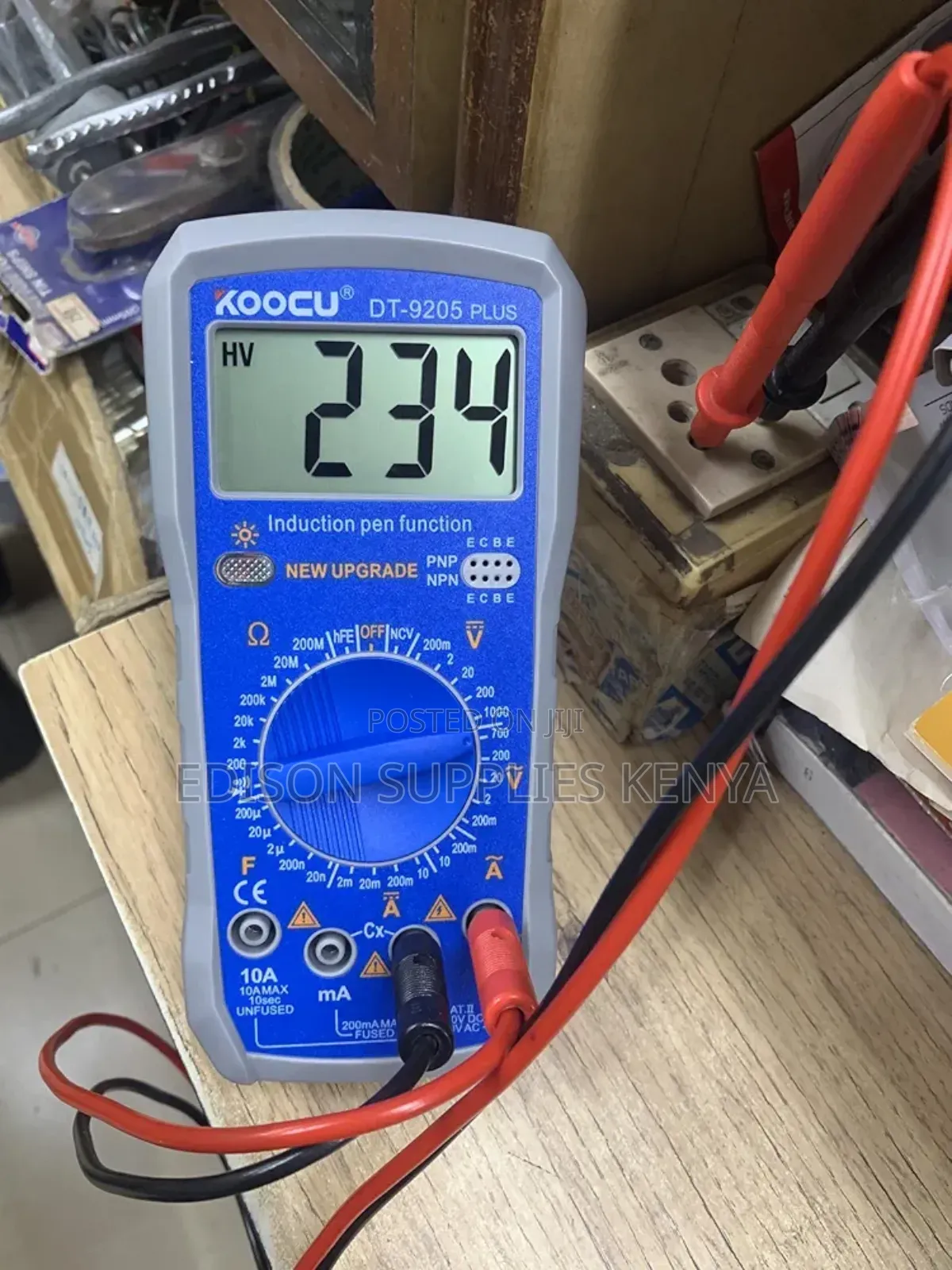 Koocu Digital Multimeter 2000 Counts With 9v Block Voltage Tester
