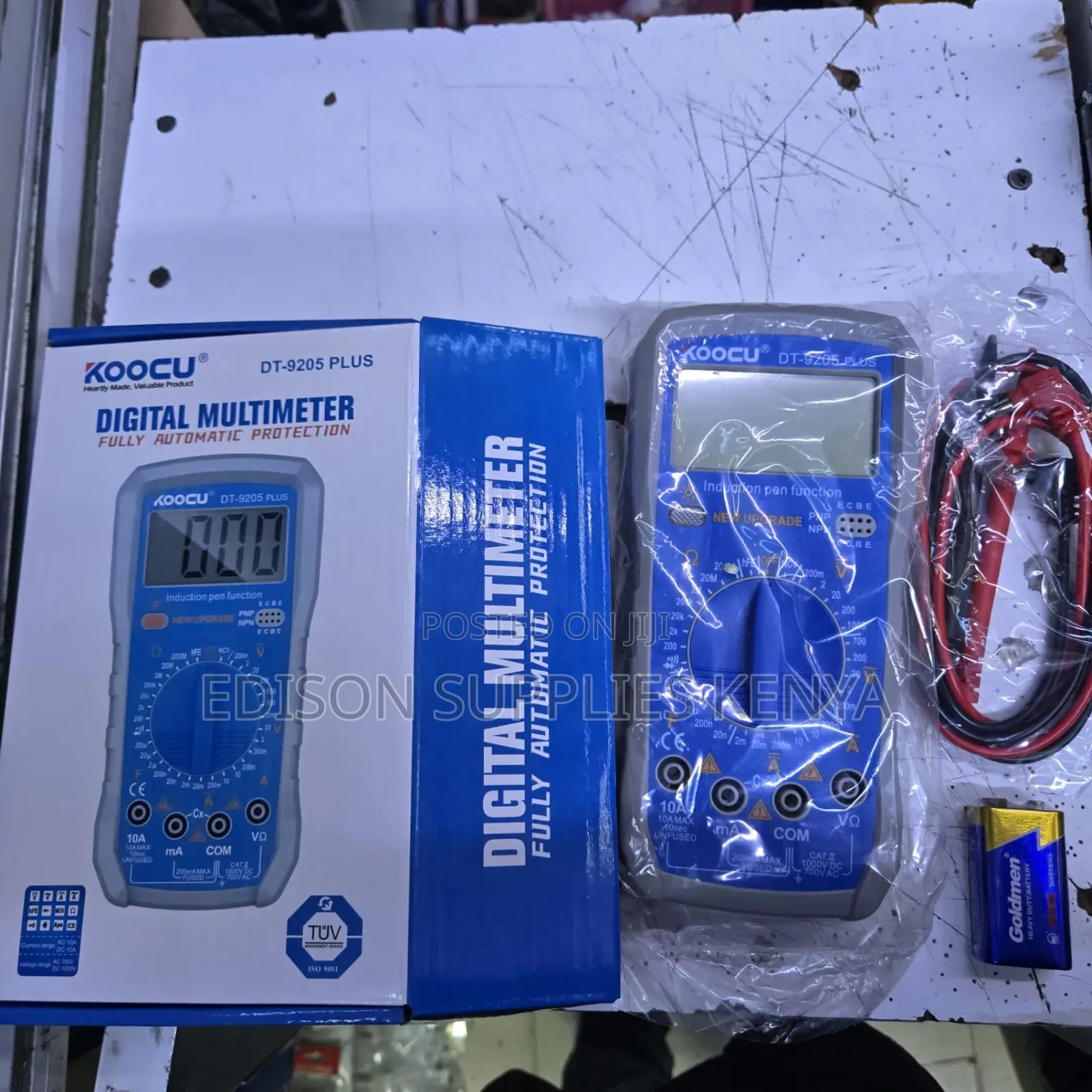 Koocu Digital Multimeter 2000 Counts With 9v Block Voltage Tester