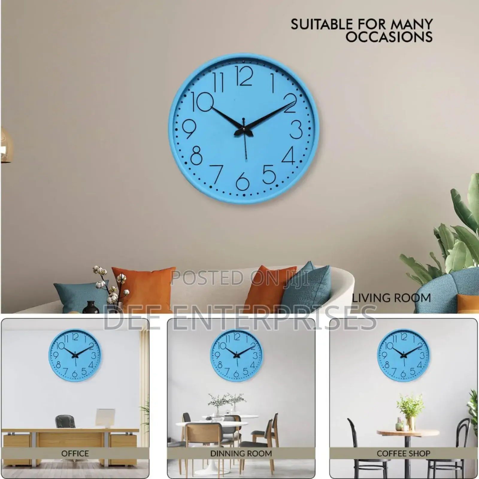 Solid Colour Silent Wall Clocks