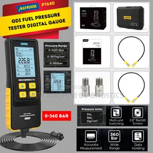 Autool Pt640 Digital Vehicle Gdi Engine Fuel Pressure Tester Gauge Kit