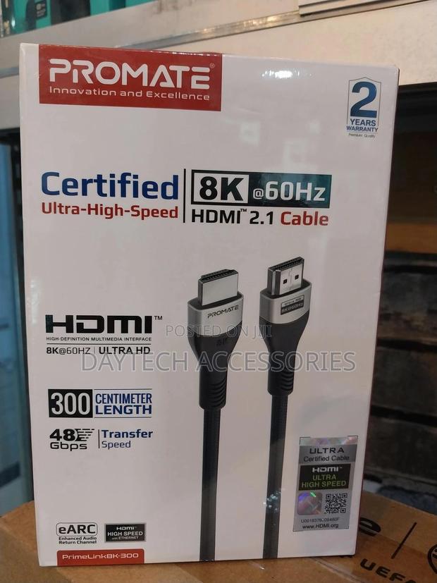 Promate At 60hz 3m Hdmi Cable 2.1 (Primelink8k-300) Ultra High-speed