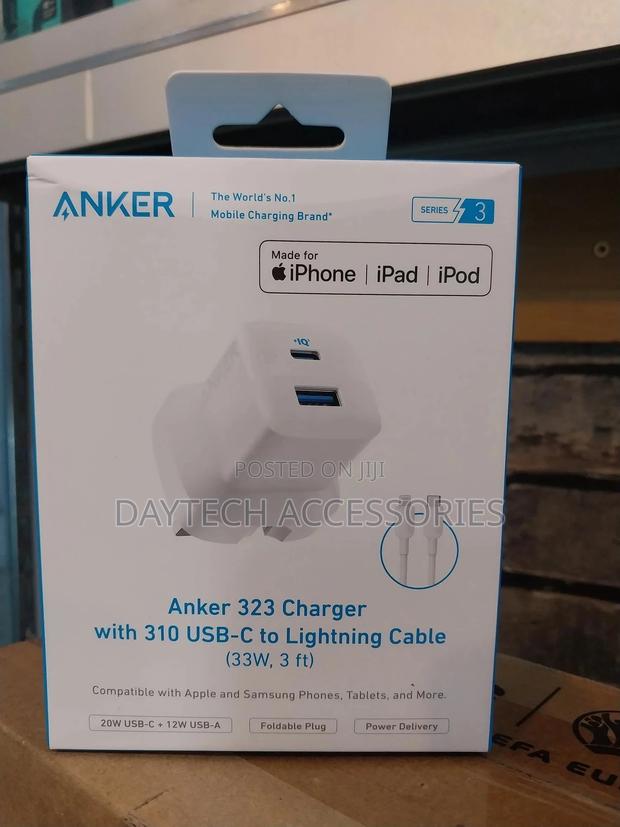 Anker 323 Charger With a 310 Usb-C to Lightning Cable. - thumbnail 2