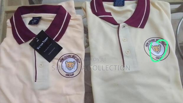 Baige Polo Tshirt With Different Collars - thumbnail 2