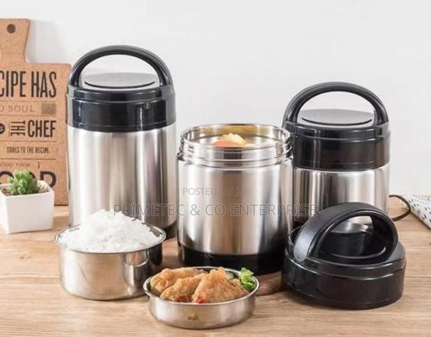 Hand Pan Keep Hot Food Flasks. - main view