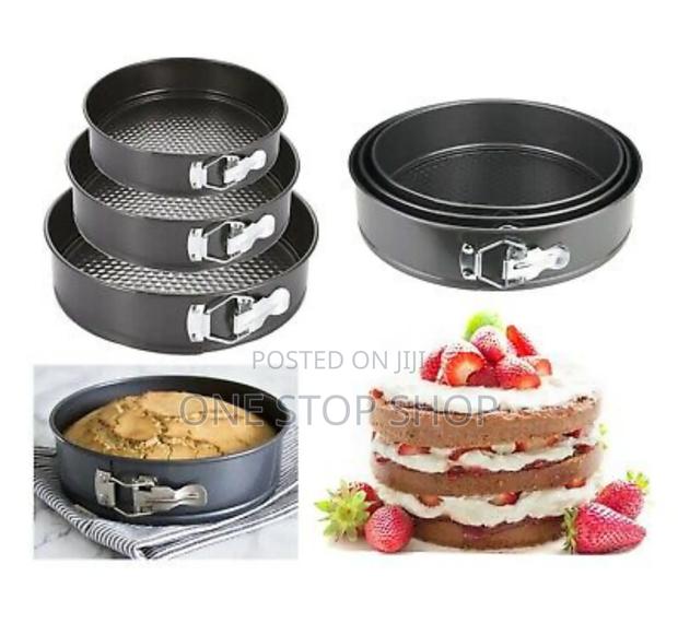 3pcs Round Cake Mould Containers - main view