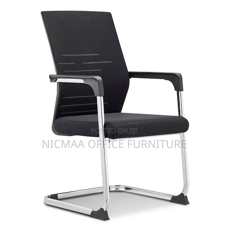 Office Seat: Strong Mesh Mid Back Chrome Visitor Seat