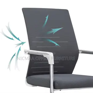Office Seat: Strong Mesh Mid Back Chrome Visitor Seat
