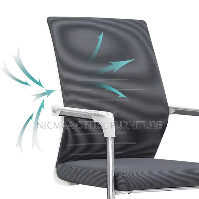 Office Seat: Strong Mesh Mid Back Chrome Visitor Seat