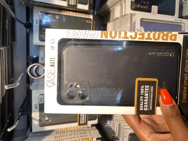 Mezaawe Leather Plating Phone Case for iPhone 11 Back Case - main view