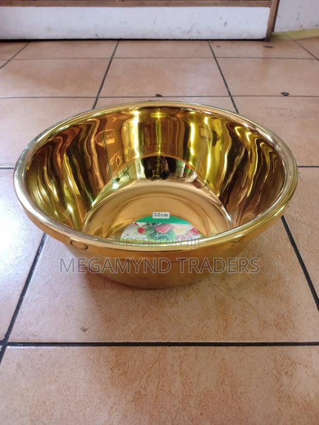 Golden Stainless Steel Bowl 32cm /Multipurpose Bowl 32cm - main view