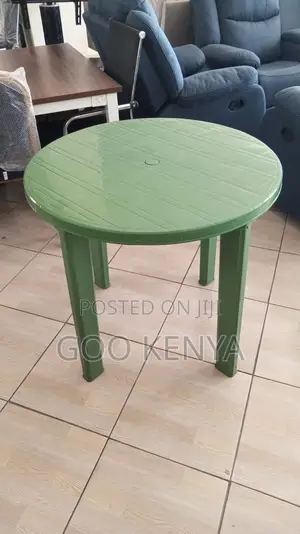 Table; Weather-Resistant Plastic Table for Garden Patio