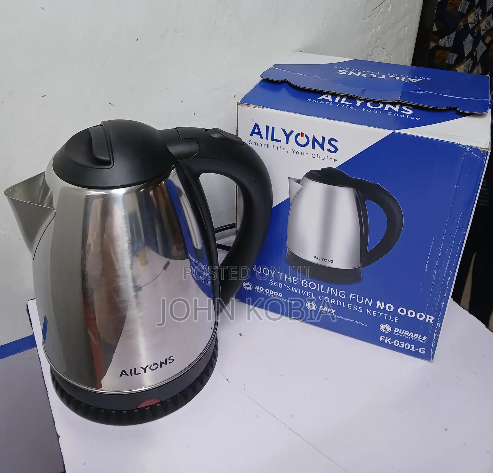 Electric Kettle Fk-0301-G, With 1.8l Capacity