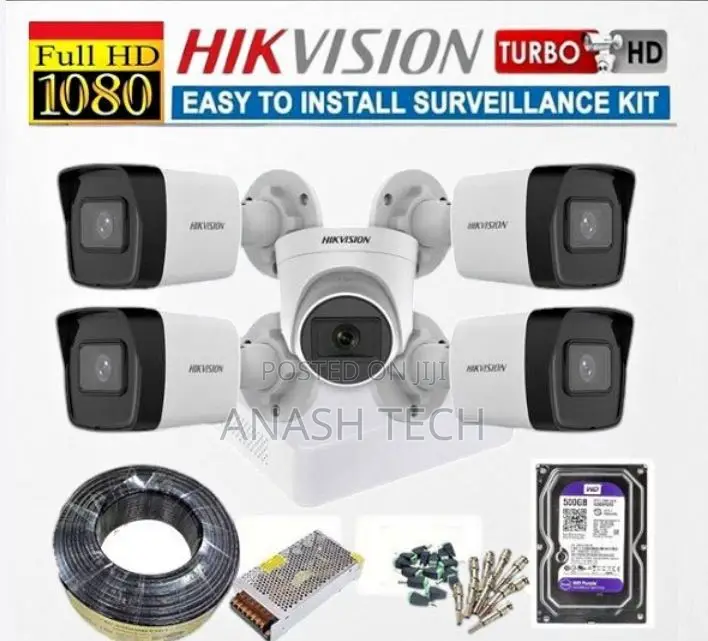Quality 5 CCTV Cameras Complete System Kit Complete Package