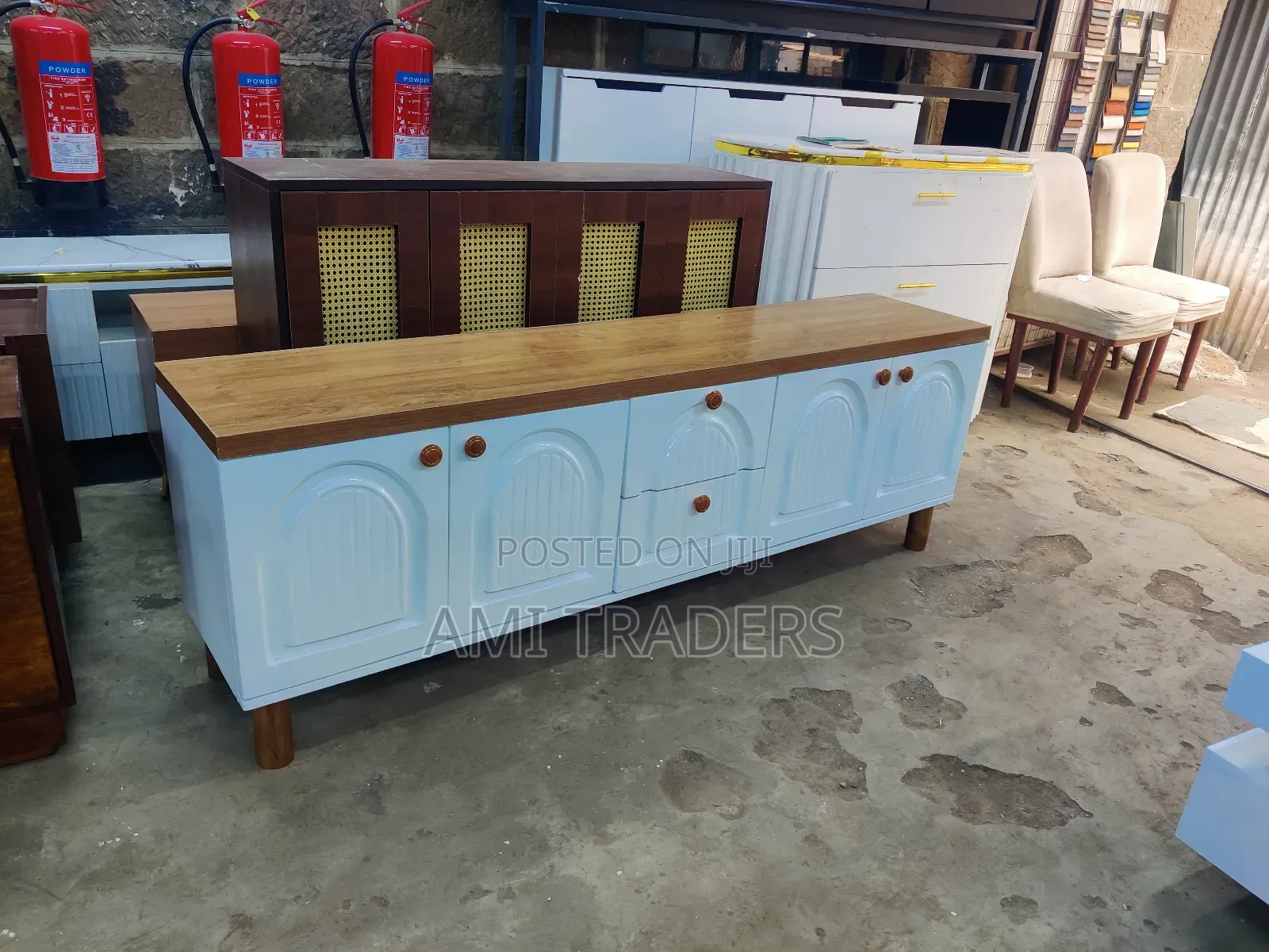 Designer White Tv Stand (6ft)