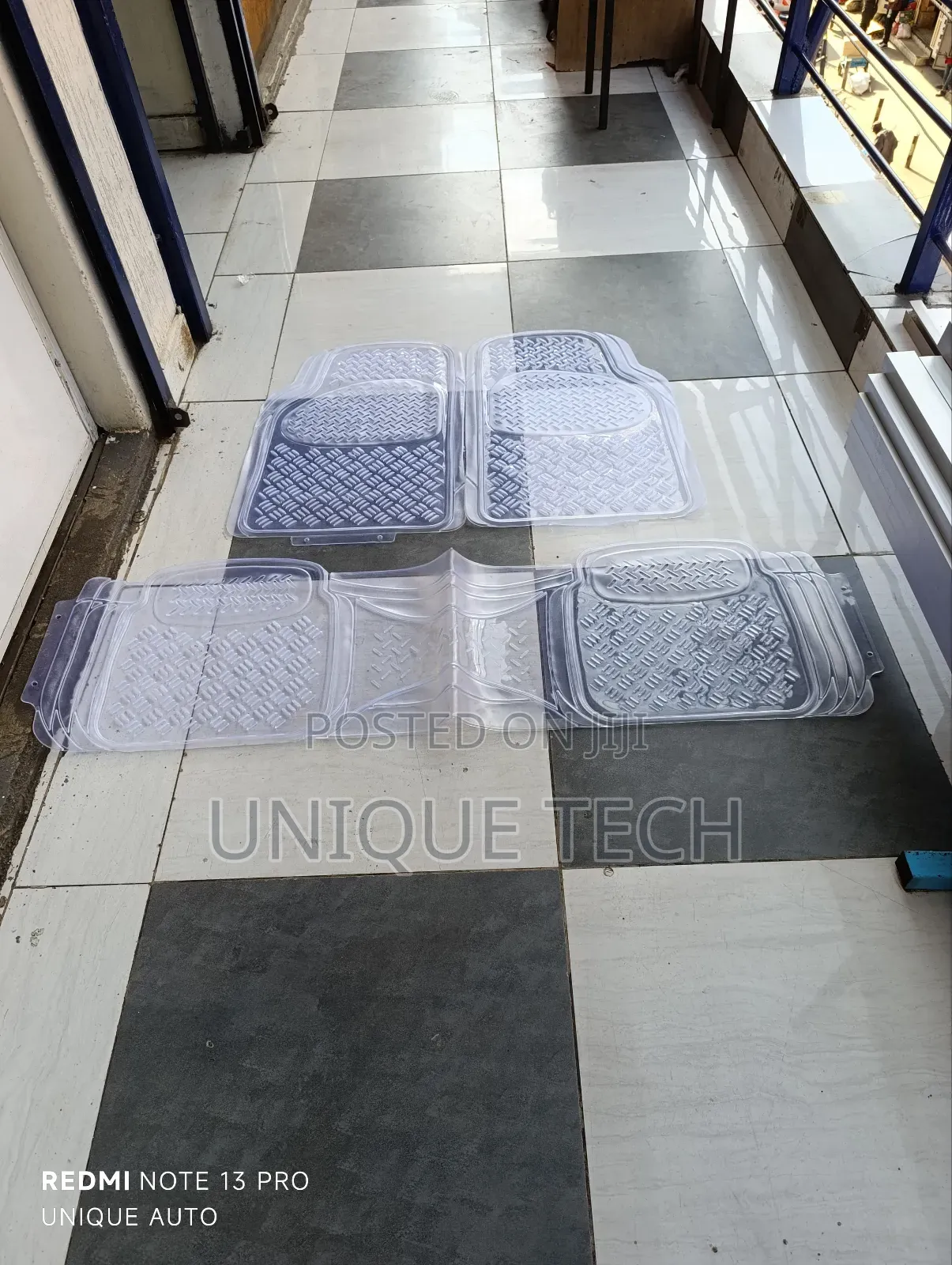 Conjoined Clear Car Floor Mats 3 Pcs Set Universal Fit