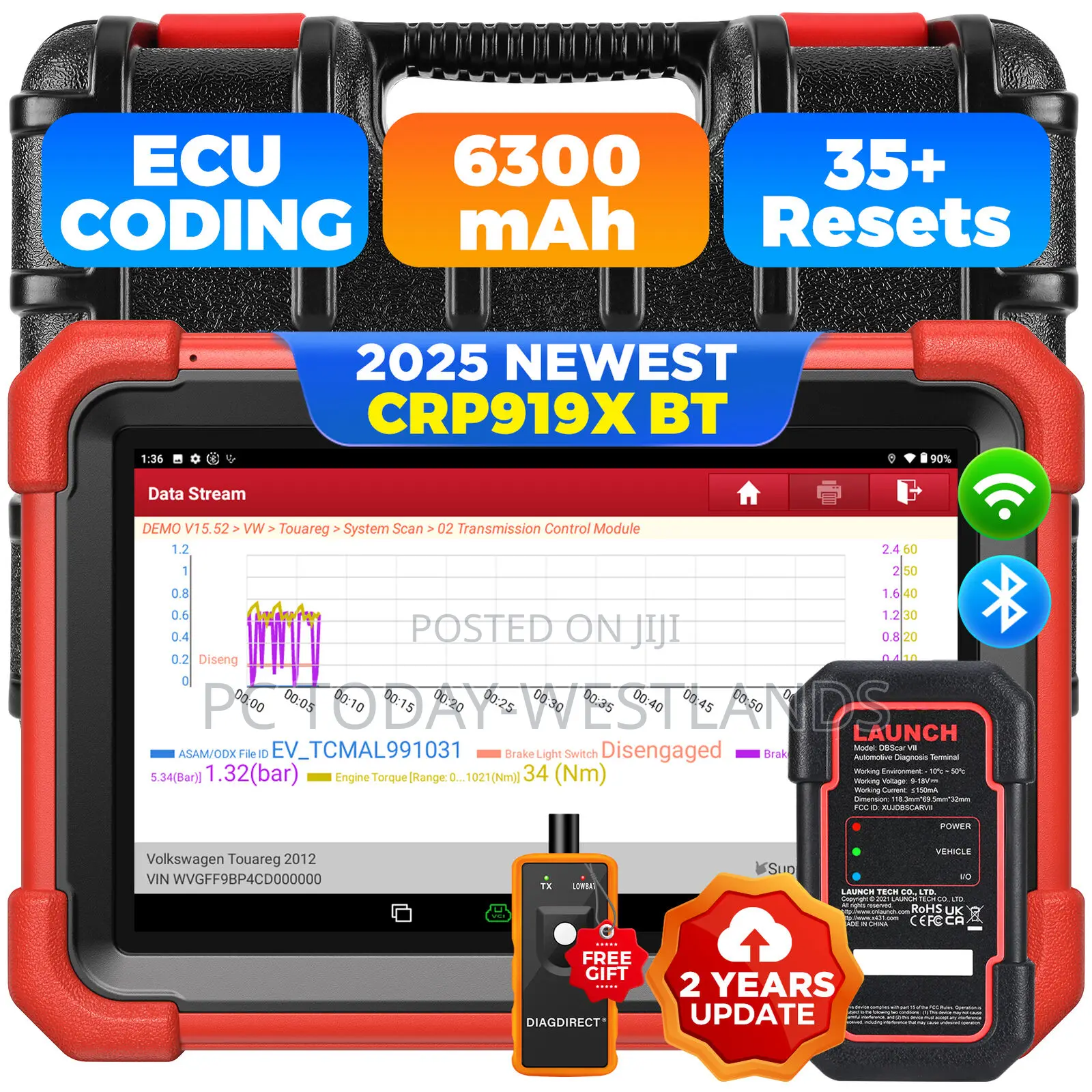 Launch X431 Crp919x Bt Obd2 Scanner Bidirectional Diagnostic