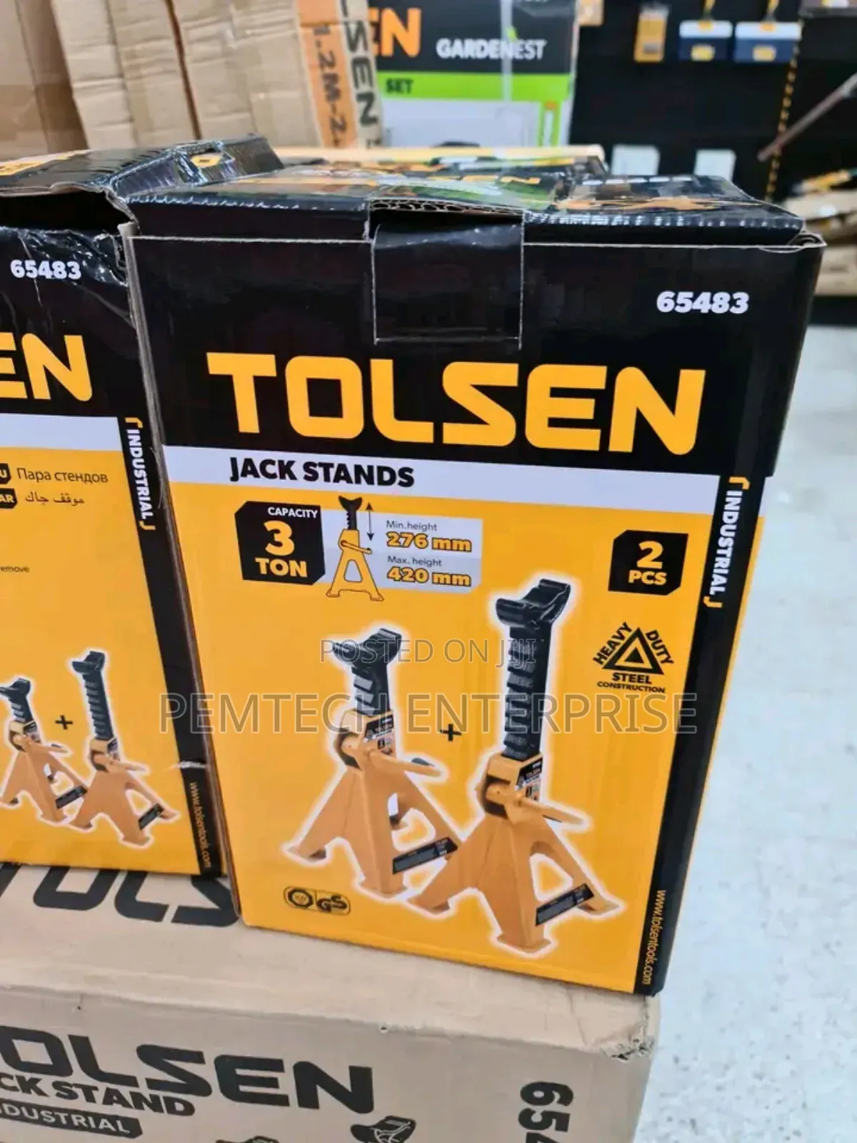 Tolsen Industrial Jack Stands, Model 65483 6tonne