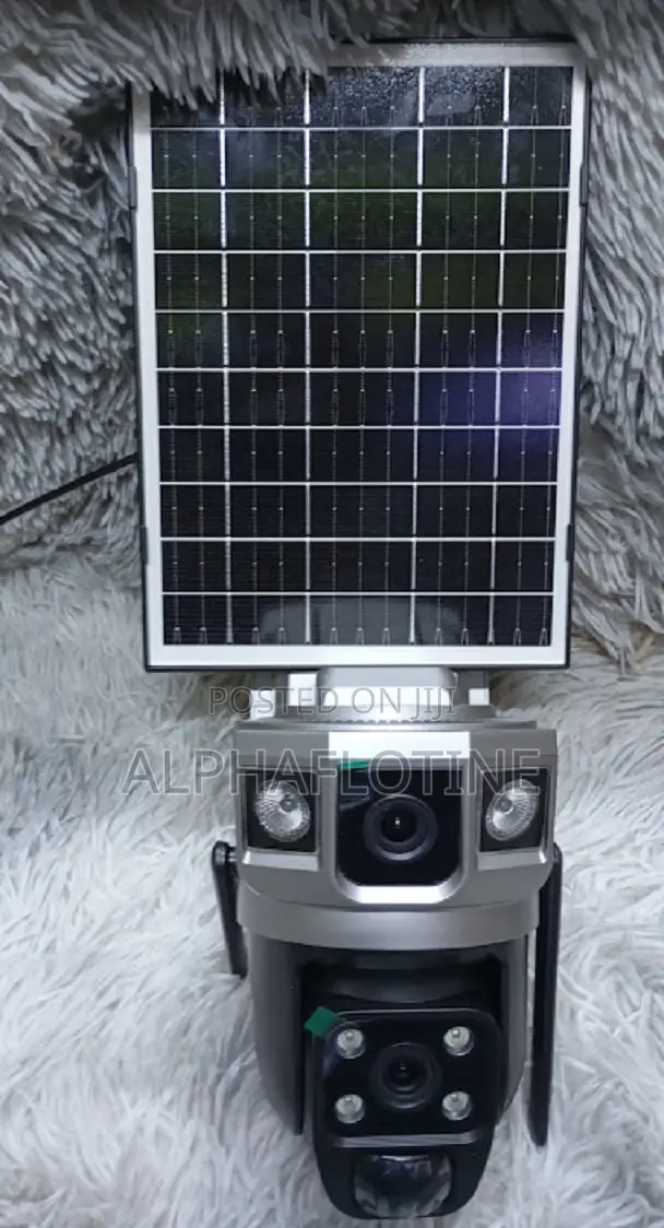 Wifi Dual Lens Solar Camera With Backup Battery V380 Pro App