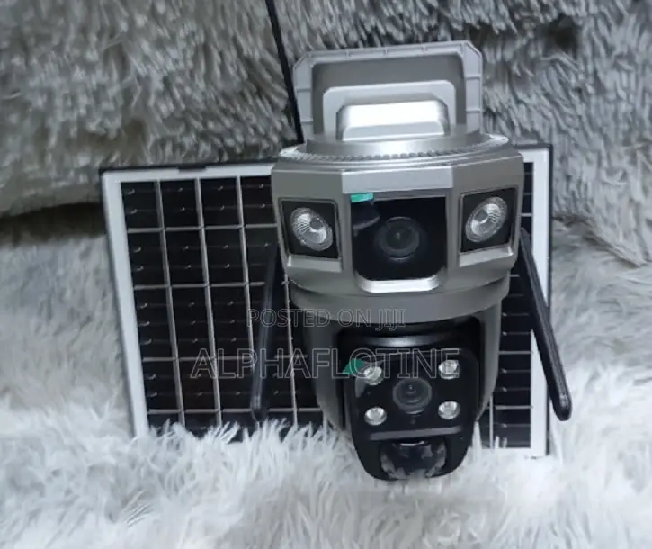 V380 Pro Dual Wifi Solar Camera – 4mp+4mp Ptz, Night Vision