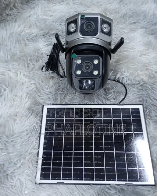 Dual-Lens Camera ,Wide View and Zoom 4g Solar Powered PTZ Camera