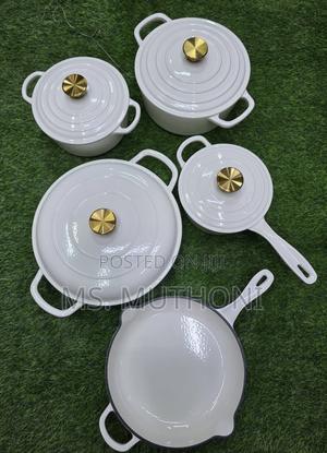 White Heavy , High Quality 9 PCS Cast Iron Set - thumbnail 2