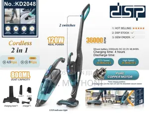 Efficient 2 in 1 Detachable Cordless Vaccum Cleaner: