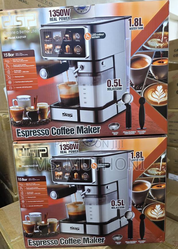 DSP Espresso Coffee Maker Machine – 1350w, 15 Bar Pump,1.8l Water Tank - thumbnail 3