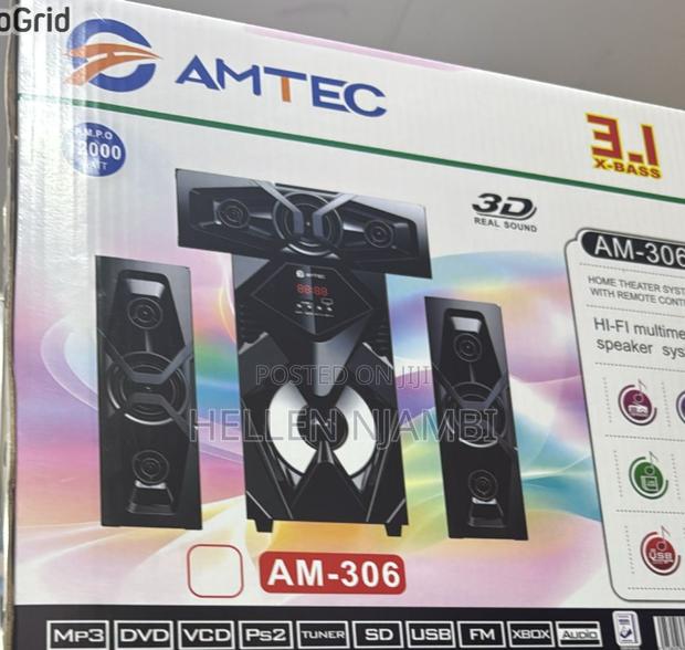 Am-306 Amtec 12000w 3.1xbass Home Theatre System With Remote Control