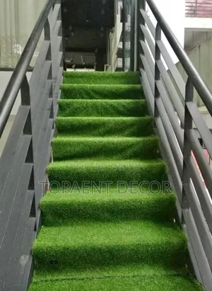 School Dining Room Staircase Artificial Grass Carpet