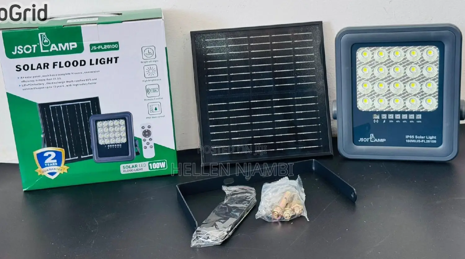 Jsot Fl-28100 Solar Floodlight Outdoor 100watts