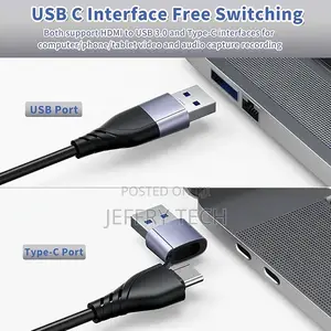Hdmi Capture Card 1060p at 60hz, at 30hz (Usb C Usb A)