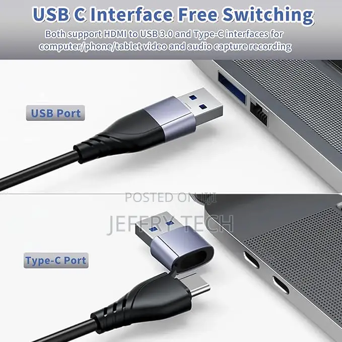 Hdmi Capture Card 1060p at 60hz, at 30hz (Usb C Usb A)