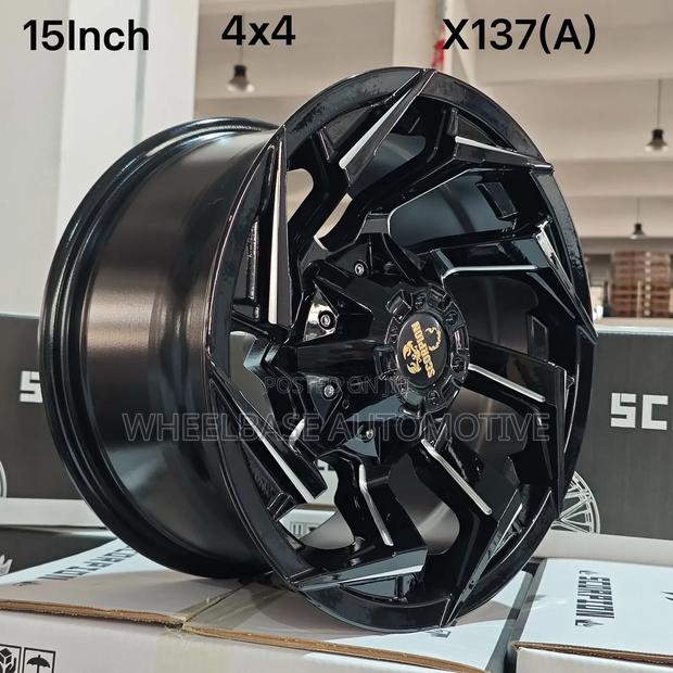 15" Inch Offset Alloy Rims for Toyota Hiace Available in Matte Black