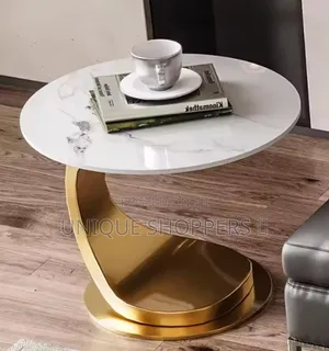 Luxurious Cshaped Marble End Table Marble Tops