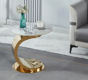 Luxurious Cshaped Marble End Table Marble Tops
