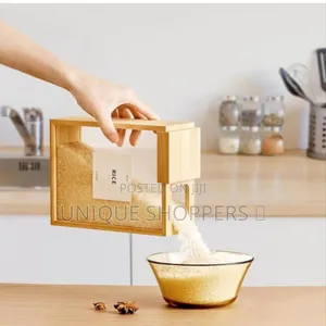 Bamboo Food Storage Container, 3000ml Clear Food Storage Container,