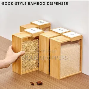 Bamboo Food Storage Container, 3000ml Clear Food Storage Container,