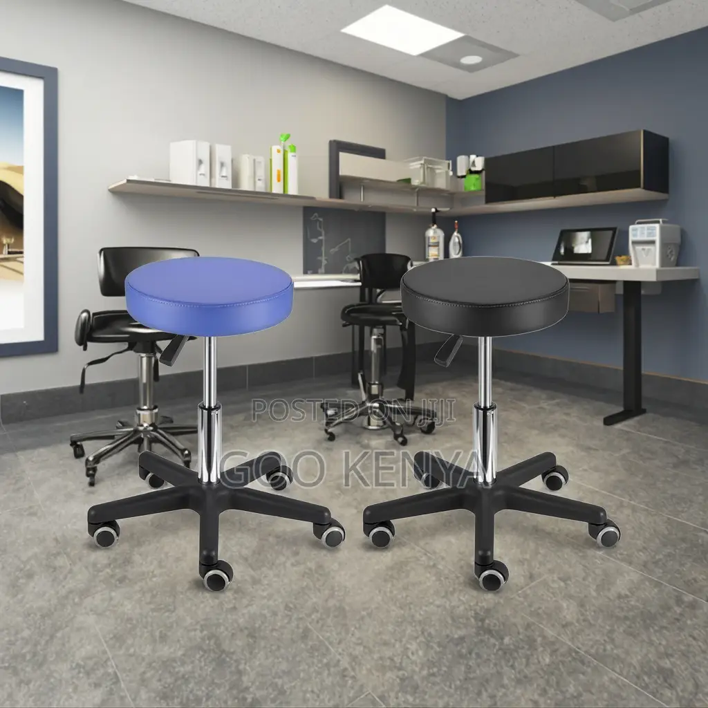 Lab Stool; High-End Ergonomic Leather Lab Stool