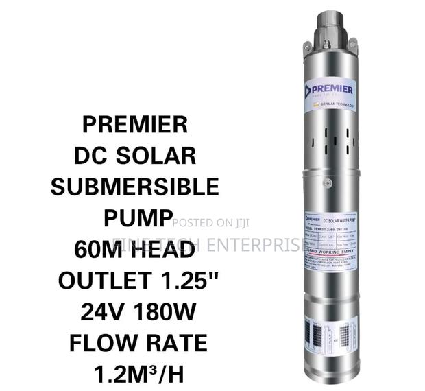 Premier Dc Solar Submersible Pump 60m 1.25"