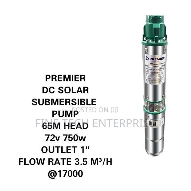 Premier Dc Solar Submersible Pump 65m Head 72v 1" Outlet