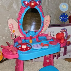 Kids Vanity Makeup Table Stool Play Set